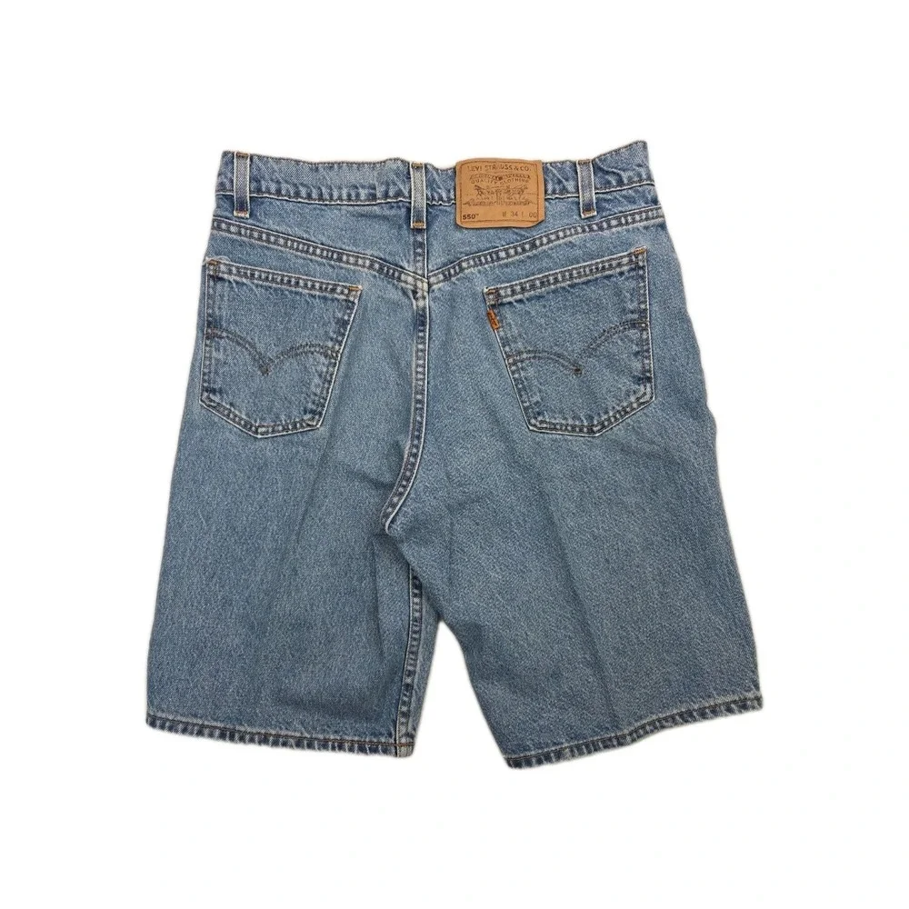 90s Orange Tab‎ Levi's 550 USA Made Men's Denim Jean Shorts Vintage Relaxed 34